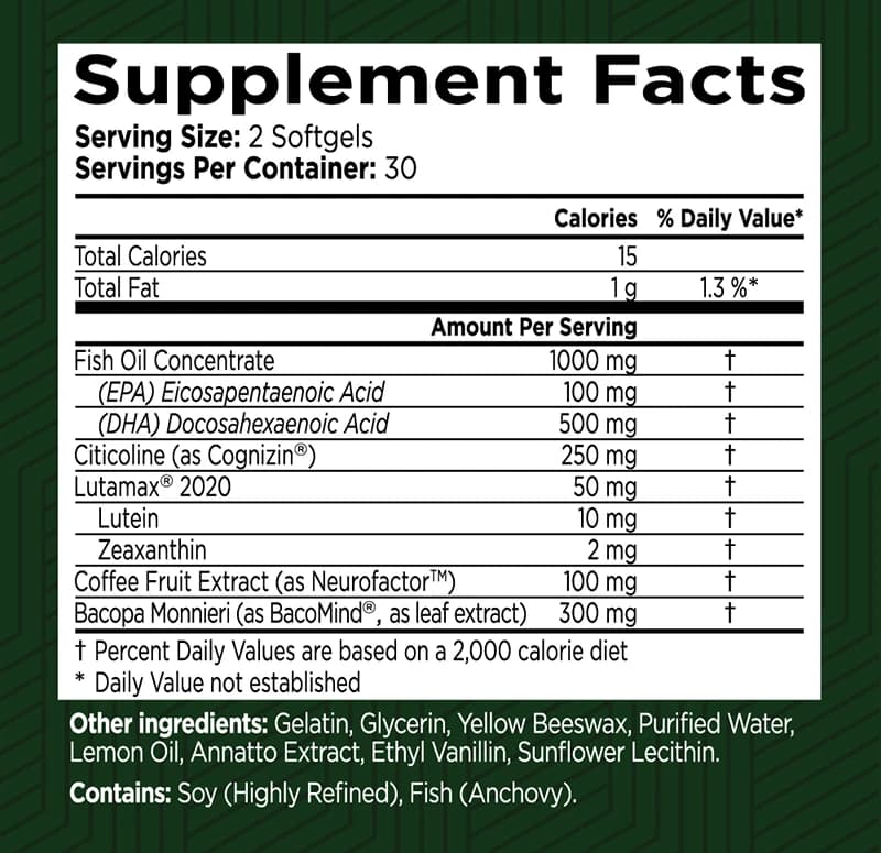 BVPX supplement facts