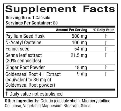 Colon Ultra Cleanse Supplement Facts