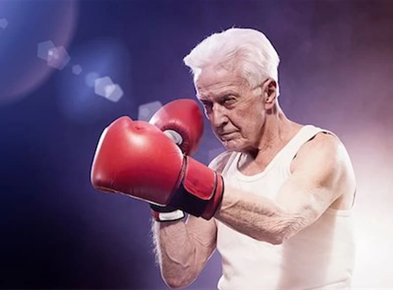 Older men boxing