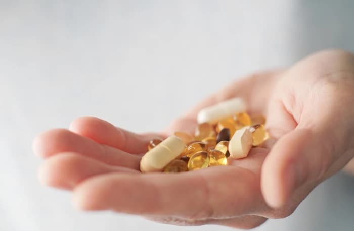 Medical pills in a hand