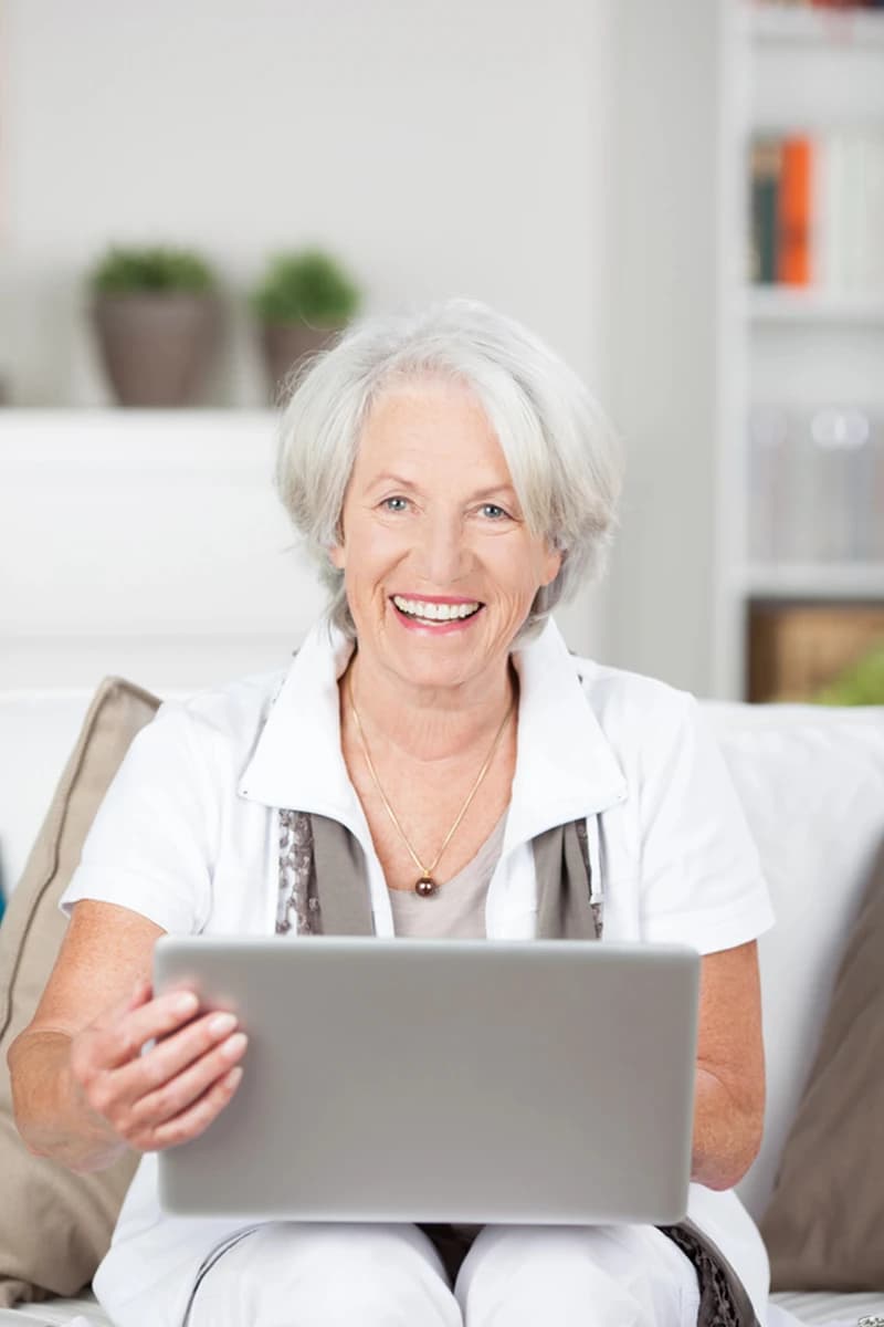 Mature woman withlaptop
