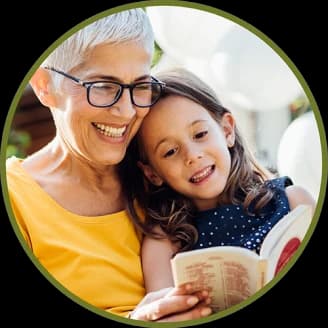 Grandmother with granddaughter